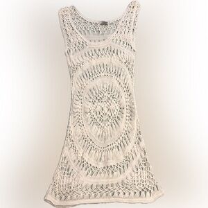 Solitaire by Ravi Khalsa White Crochet coverup